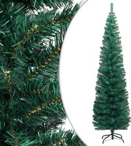 Pom de Crăciun artificial subțire cu suport verde 210 cm PVC