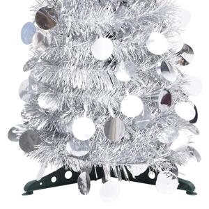 Brad de Crăciun artificial tip pop-up, argintiu, 120 cm, PET