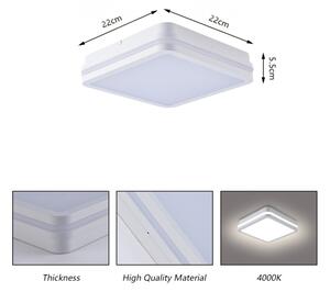 Brilagi - Corp de iluminat exterior BENE LED, 18W/230V, 22x22 cm, alb, IP54