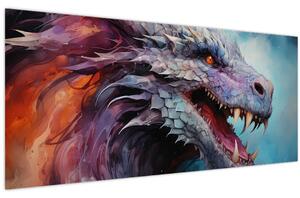 Tablou - Ilustrație a unui dragon (120x50 cm)