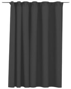 Draperie opacă, aspect de in, antracit, 290 x 245 cm, cârlige