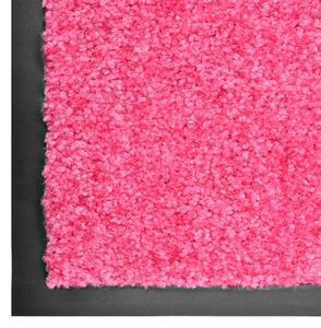 Covoraș de ușă lavabil roz 90x120 cm