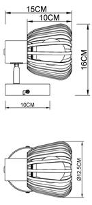 Globo 54663-1 - Aplică spot de perete OLIN 1xE27/40W/230V