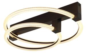Globo 48050D1S - Plafonieră LED FLETCHER LED/24W/230V 3000K 58x38 cm neagră