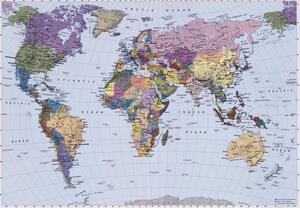 Komar Fototapet mural World Map, 254x184 cm, 4-050 4-050