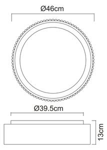 Globo 15924DW - plafonieră LED KEMP, 45W, 230V, 2700/4000/6000K, diam. 46 cm, albă