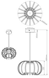 Globo 15946B - Lustra LED dimabilă pe cablu RIBBON LED/40W/230V 3000K neagră