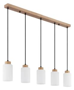 Globo 15977-5H - Lustru suspendat pe cablu ROWENA 5xE27/60W/230V bej/alb