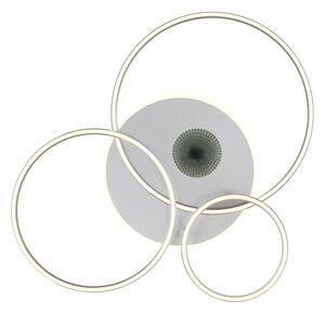 Globo 48466-54A-LED plafonieră LED reglabilă INVERTINA 54W/230V 90x70 cm argintie + telecomandă