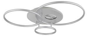 Globo 48466-54A-LED plafonieră LED reglabilă INVERTINA 54W/230V 90x70 cm argintie + telecomandă