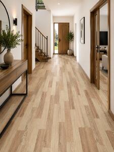 Linoleum PVC, Plank 056-4 Confort, Maro, Latime 2.5 m, Suport Pasla