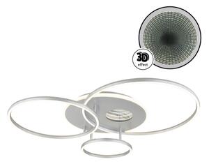 Globo 48466-54A-LED plafonieră LED reglabilă INVERTINA 54W/230V 90x70 cm argintie + telecomandă