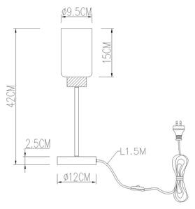 Globo 15977T - Lampă de masă ROWENA 1xE27/60W/230V negru/alb