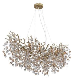 Globo 64138H3G - Lustră suspendată pe cablu QUEENA 10xE14/40W/230V, auriu