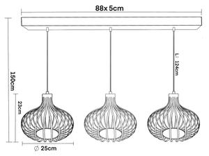 Globo 33370319 - Lustră suspendată pe cablu MATEO 3xE27/40W/230V bej