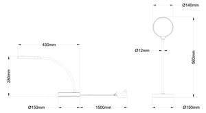 Globo 58503T - Lampă de birou LED cu dimmer tactil KALDERON LED/8W/230V neagră