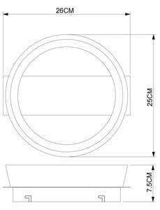 Globo 48048D - Plafonieră LED SYRAKUS LED/12W/230V 3000K 26x25 cm