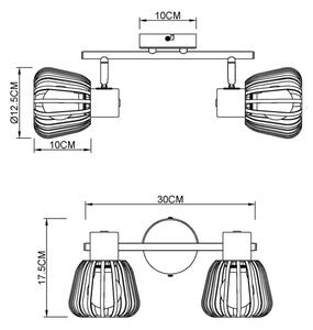 Globo 54663-2 - Aplica spot OLIN 2xE27/40W/230V