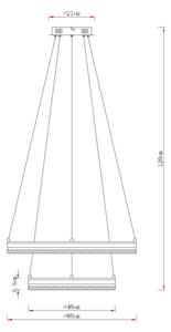 Globo 67377-60H - Pendul LED dimmabil pe cablu FRANCINE LED/60W/230V+telecomandă
