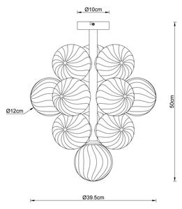 Globo 56146D - Lustru pe tijă CONOR 13xG9/4W/230V