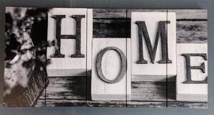 Tablou 5-piese litere HOME în design alb-negru