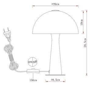 Globo 50670152 - Lampă de masă JULIA 1xE14/25W/230V crom mat