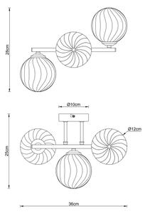 Globo 56146W - Aplică de perete CONOR 3xG9/4W/230V