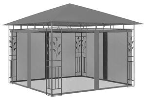 Pavilion cu plasă anti-țânțari, antracit, 3x3x2,73 m, 180 g/m²