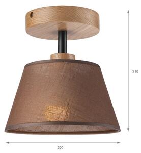 Lustră aplicată Brilagi ANTHONY 1xE14/60W/230V stejar/maro