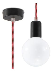 Lustră pe cablu EDISON 1xE27/60W/230V roșie-neagră