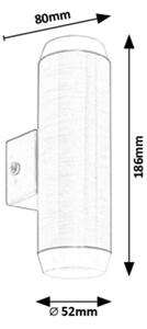 Aplică LED de exterior CATANIA 2xLED/4W/230V IP44 bronz Rabalux 8939