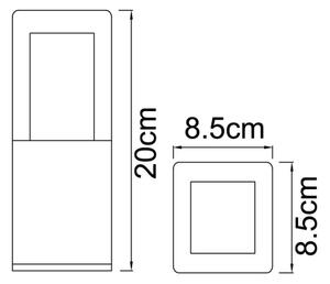 Globo 34575 – LED Exterior Lanternă DALIA LED/12W/230V IP44