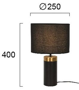 Lampă de masă LUCIANO 1xE27/40W/230V neagră/aurie