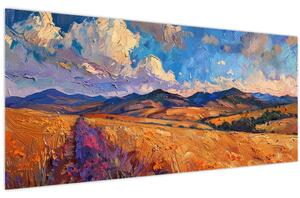 Tablou - Pictură în ulei de peisaj (120x50 cm)