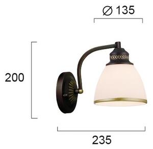 Lampă de perete CLAIR 1xE27/40W/230V maro/auriu