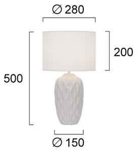 Lampă de masă PINEAPLE 1xE27/40W/230V albă