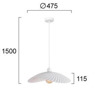 Lampă suspendată pe cablu DANCE 1xE27/40W/230V albă