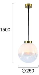Lustră suspendată pe cablu VANA 1xE27/40W/230V alb/auriu