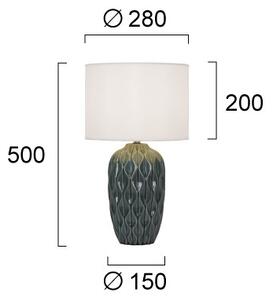 Lampă de masă PINEAPLE 1xE27/40W/230V alb/verde