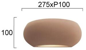 Aplica de perete ANITA 1xE27/20W/230V maro