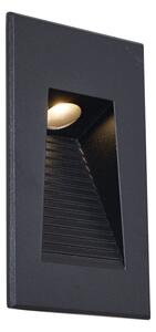 Lampă modernă de perete încastrată neagră 7cm incl. LED IP65 - Trem