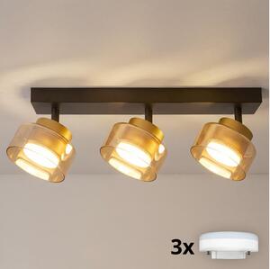 Brilagi - LED RGB Spot reglabil AURA LUX 3xGX53/14W/230V Wi-Fi Tuya negru/auriu