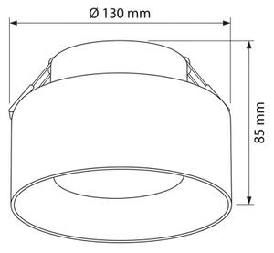 Brilagi-LED Lampă LED RGB încastrată dimmabilă AURA LUX 1xGX53/14W/230V Wi-Fi Tuya negru/fumuriu