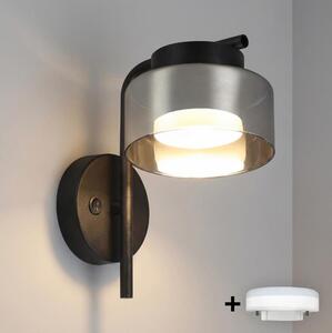 Brilagi - Lampă LED RGB dimabilă de perete AURA LUX 1xGX53/14W/230V Wi-Fi Tuya negru/fumuriu