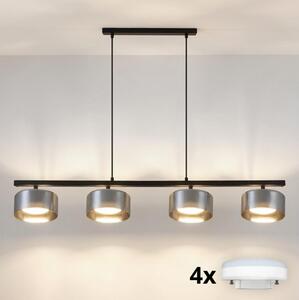 Brilagi - Lustra LED RGB reglabilă AURA LUX 4xGX53/14W/230V Wi-Fi Tuya neagră/fumurie