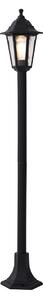 Stâlp clasic de exterior negru 122cm IP44 - New Haven Hammered