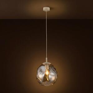 Brilagi - Lustră suspendată pe cablu VULCANO 1xE27/15W/230V, diam. 25 cm, bej/bej fumuriu