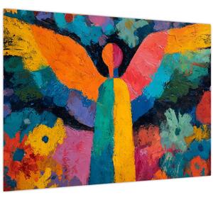 Tablou - Înger abstract cu flori (70x50 cm)