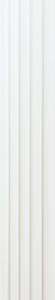 Riflaj clasic decorativ, culoare alba, 120 mm
