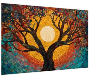 Tablou - Soarele în coroana arborelui vieții (90x60 cm)
